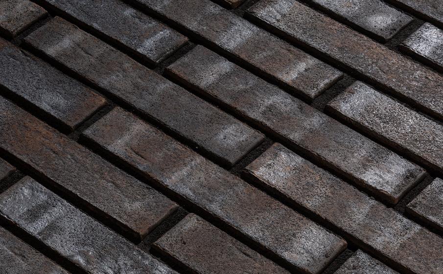Клинкерный кирпич Plinfa Iron 2912, цвет Чёрный, гладкая — миниатюра 3